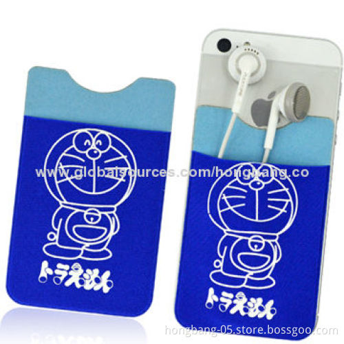 Sticky Mobile Phone Pockets, Made of Microfiber + 3m Glue Materials, Easy to Remove